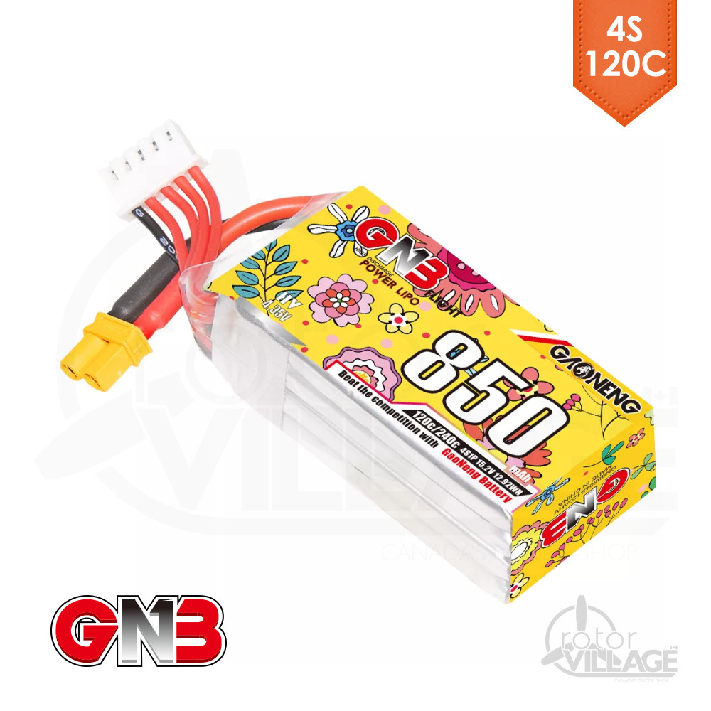 GNB 850mah 4S 120C HV LiPo XT30 - Rotor Village