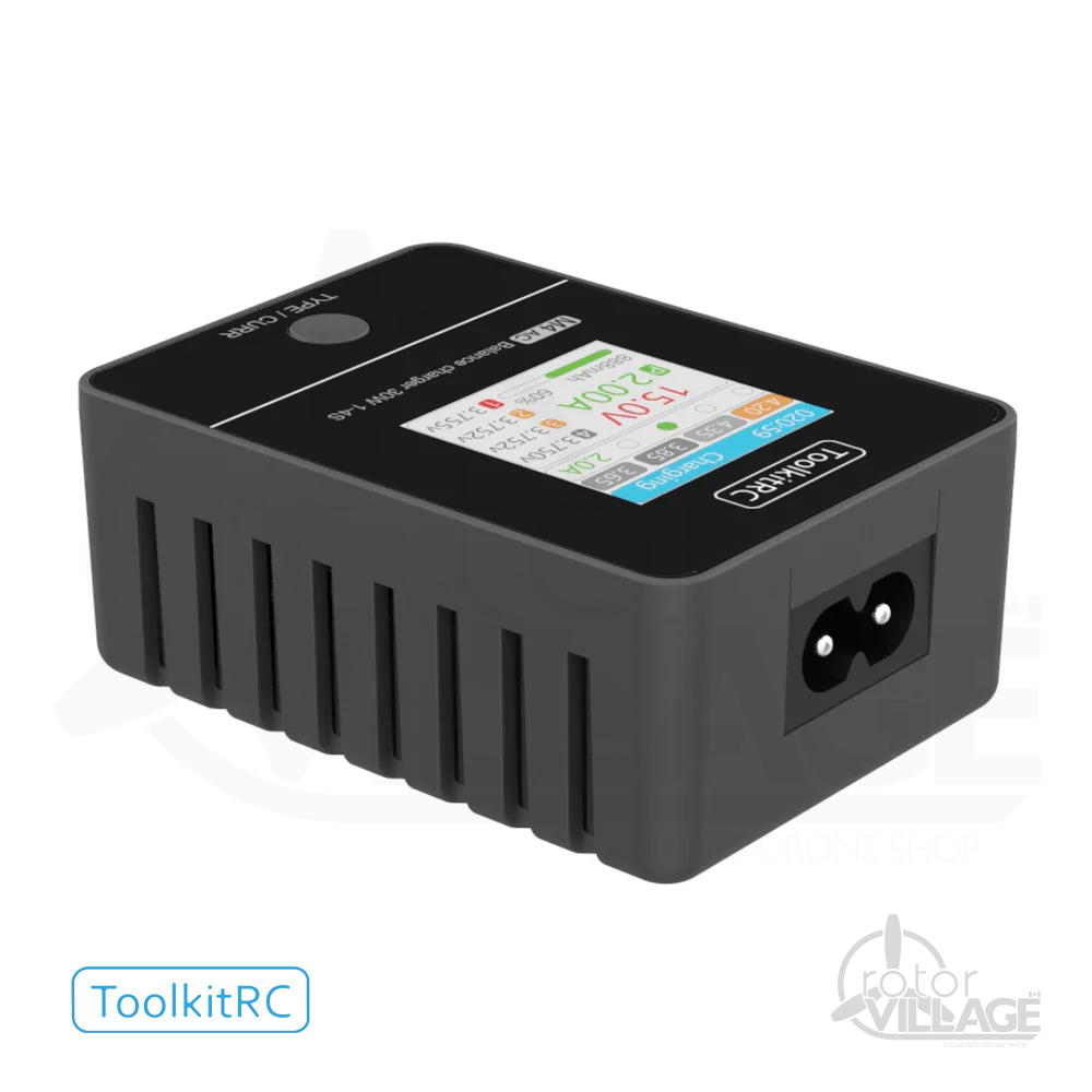 ToolkitRC M4AC Charger - 30W/2.5A - More Volts Battery Depot