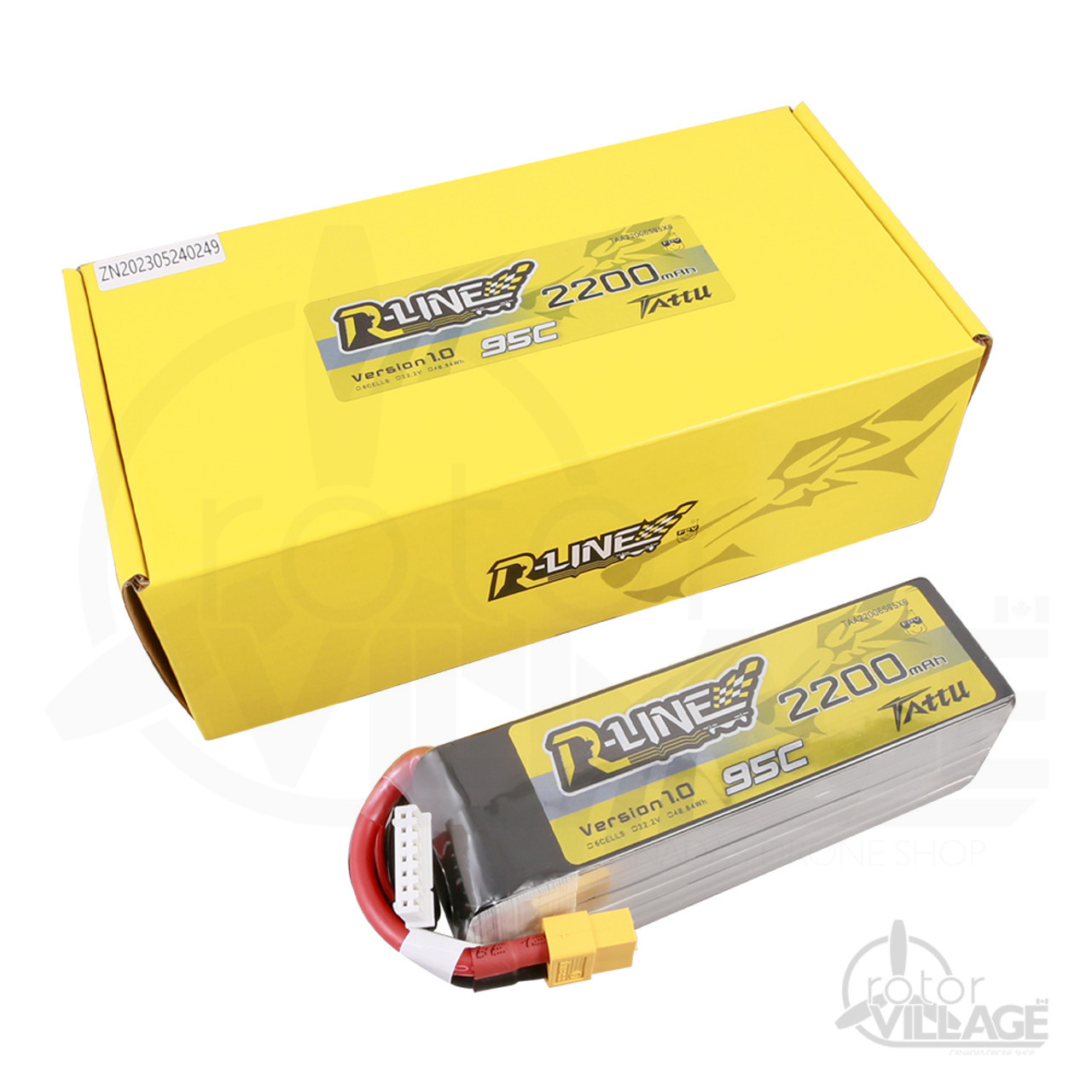 Tattu R-Line 2200mAh 6S 95C Lipo XT60 - Rotor Village