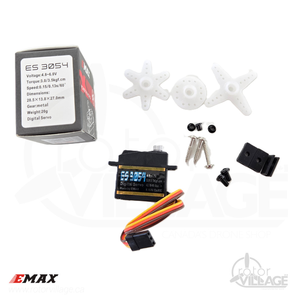EMAX ES3054 17g 3.5kg 0.13sec 23T Metal Gear Servo - Rotor Village