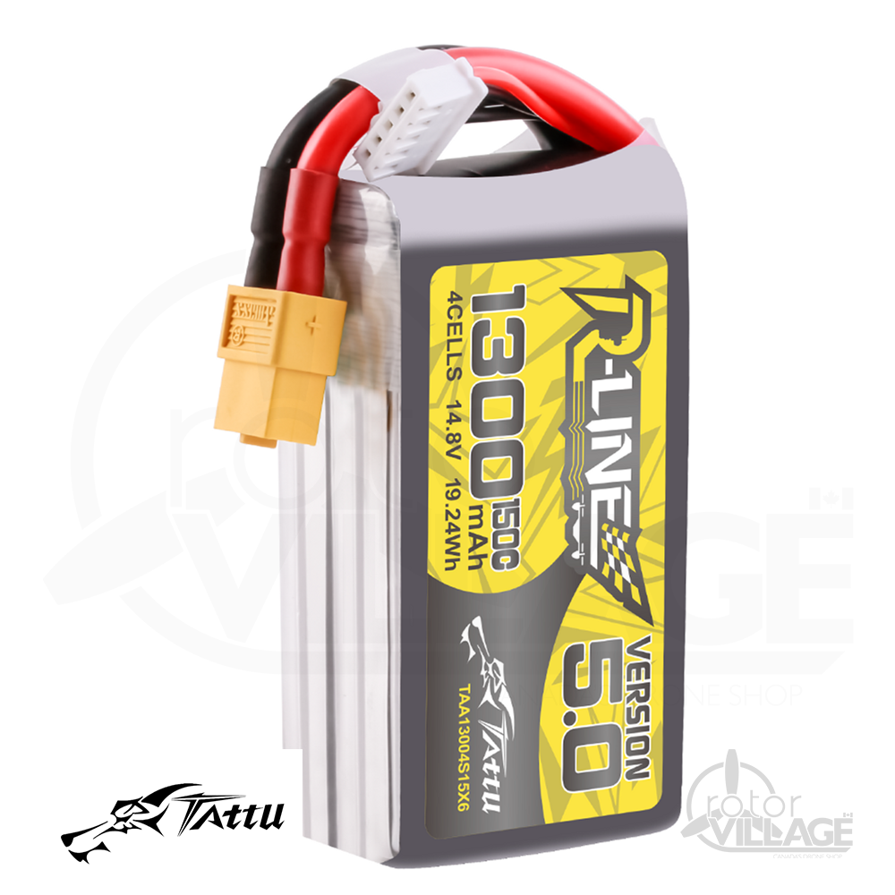 Tattuu R Line Logo Tattu R-Line V5.0 1300mAh 4S 150C XT60 - Rotor Village