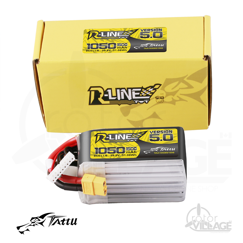 Batteries de propulsion avions RC - Batterie Tattu R-line V1.0 lipo 6S 22.2V 105