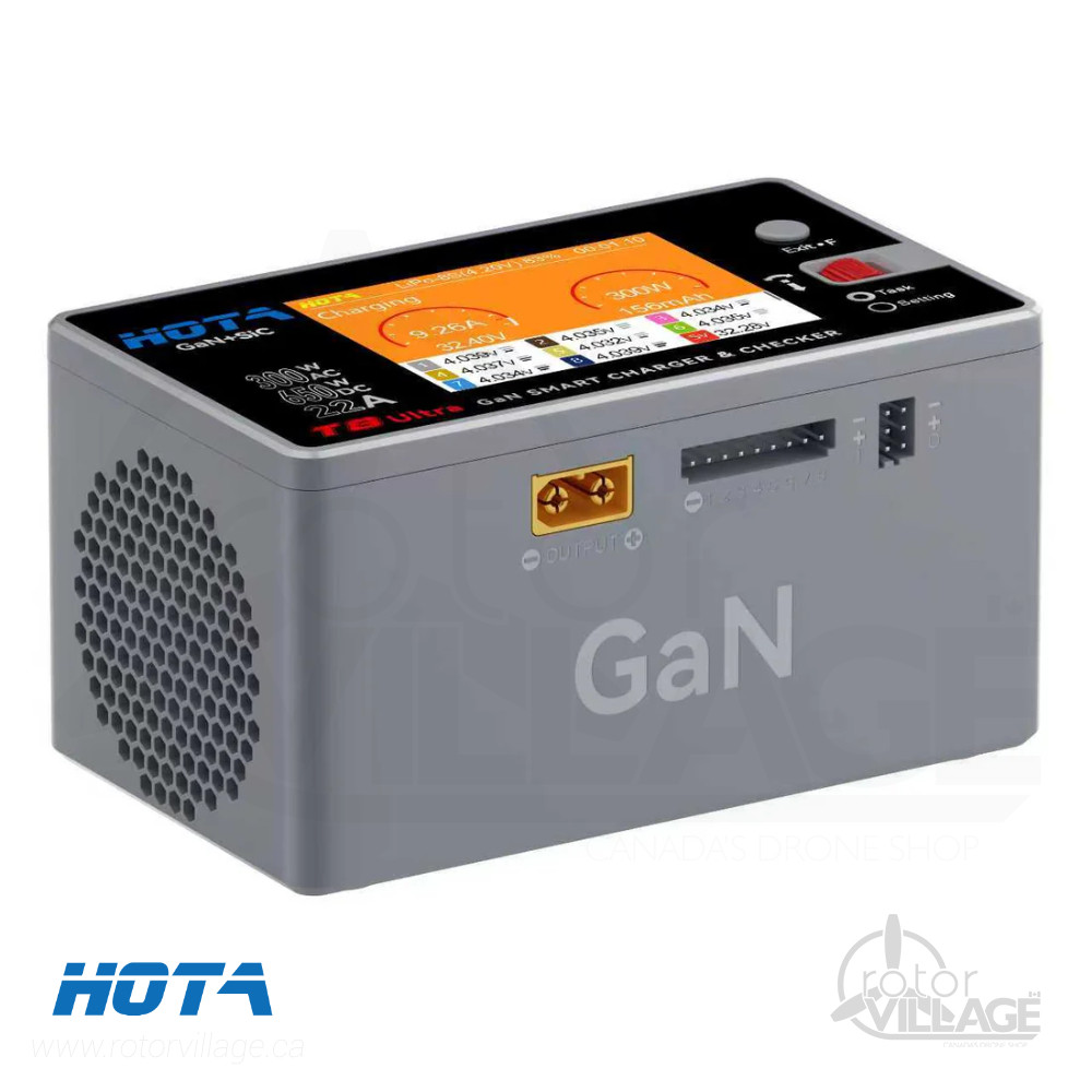 HOTA T8 Ultra AC/DC 650W 1-8S GaN Battery Smart Charger - Rotor