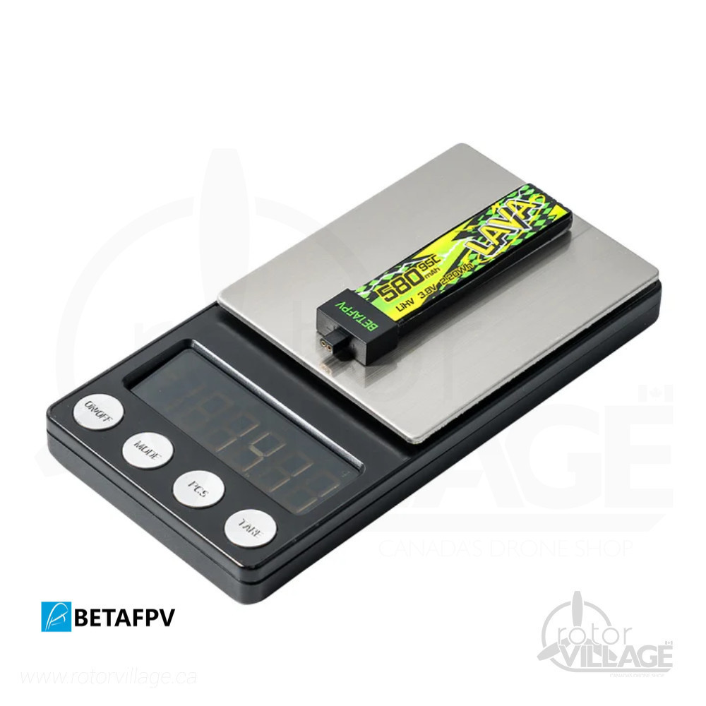BetaFPV Lava II 1S 580mAh HV 95C LiHV Battery - BT2.0 (4pc