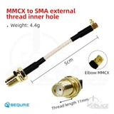 Sequre MMCX90 to SMA Female Adapter Pigtail