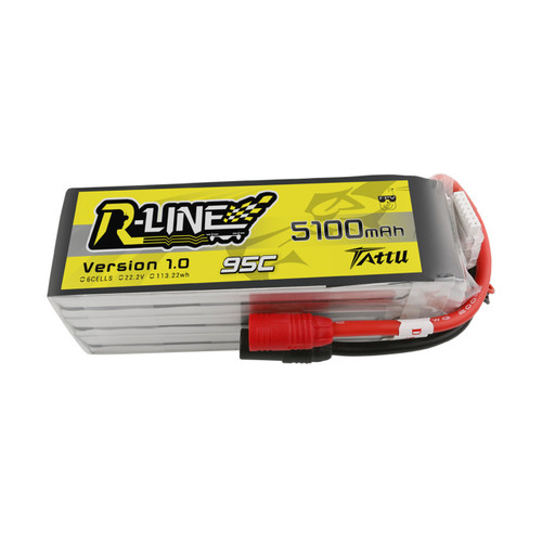 Tattu 5100mAh 6S 95C 22.2V Lipo Battery - AS150 Plug Tattu 5100mAh 6S 95C 22.2V Lipo Battery - AS150 Plug