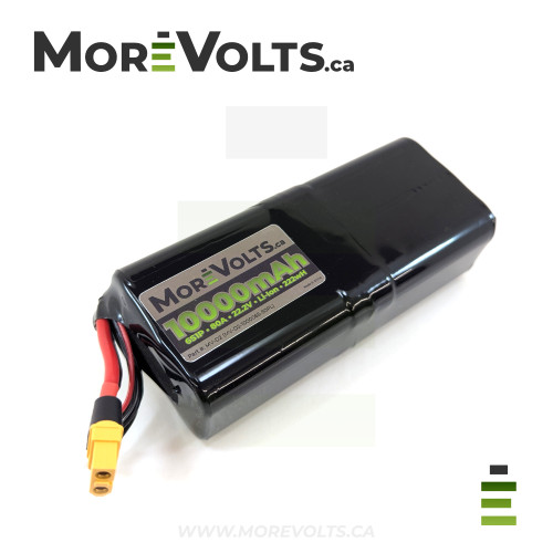 More Volts 6S2P 10000mAh 80A Li-Ion Battery