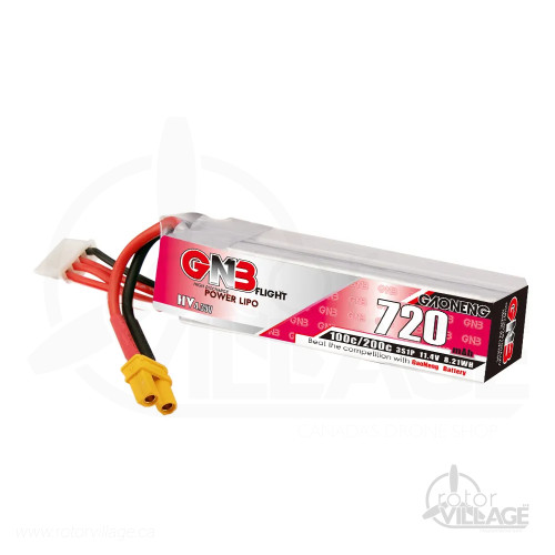 GNB LiHV 3S 11.4V 720mAh 100C XT30 LiPo Battery