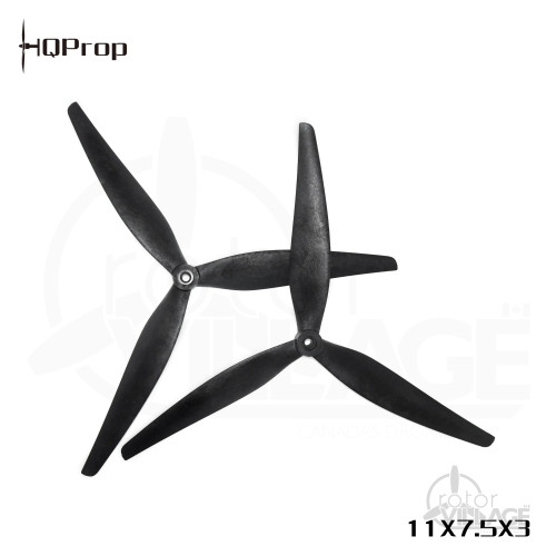 HQProp 11x7.5x3 (1CW+1CCW) Black-Glass Fiber Reinforced Nylon