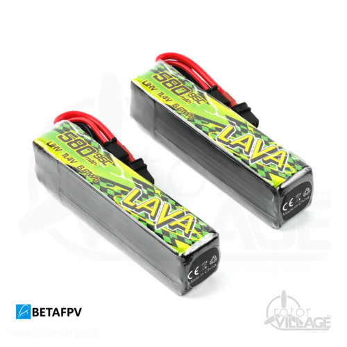 BetaFPV Lava II 3S 580mAh 95C XT30 LiPo (2pcs)