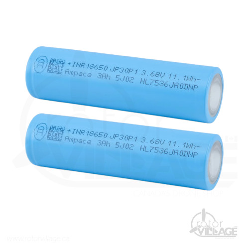 Ampace JP30P1 18650 3000mAh Tabless Li-ion (2pc)