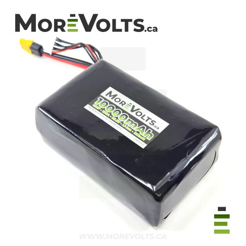 More Volts 6S2P 10000mAh 180A Li-Ion Battery