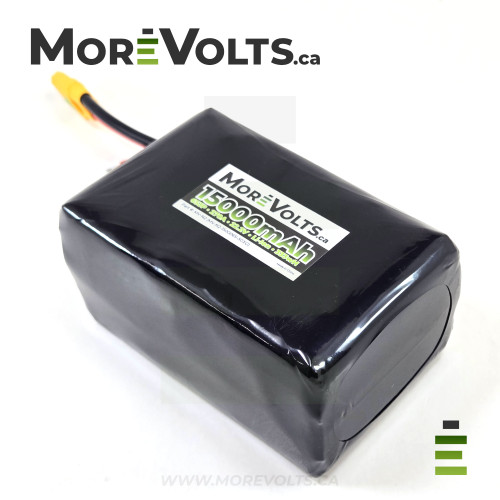 More Volts 6S3P 15000mAh 270A Li-Ion Battery