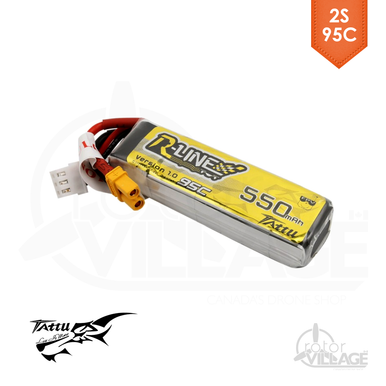 Tattu R-Line 550mAh 2S 95C Lipo XT30 - Rotor Village