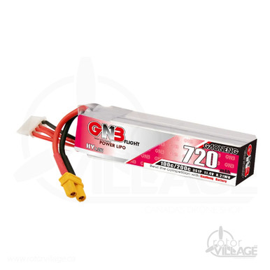 GNB LiHV 3S 11.4V 720mAh 100C XT30 LiPo Battery - Rotor Village