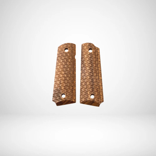 Chronicle 1911 Laser Engraved Wooden Grip - Wide Circle Pattern