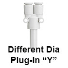 Different Diameter Plug-in "Y"- KQ2U