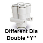Different Diameter Double Union "Y"