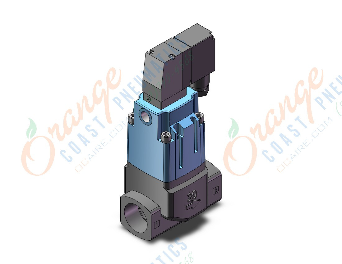 SMC SGC321A1020Y5TZ coolant valve, ext/pilot, COOLANT VALVE Orange