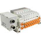 SMC SS5V4-W10S0D-08B-02N mfld, plug-in without si unit, SS5V4 MANIFOLD SV4000