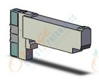 SMC VQC2401R-51 valve, dbl sol, plug-in, VQC2000 SOL VALVE 5-PORT