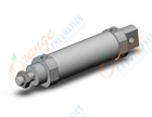 SMC CDM3E40-75 cyl, rnd body, CM2/CM3 ROUND BODY CYLINDER