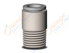 SMC KQ2S08-02NS fitting, male conn w/ hex hole, KQ2 FITTING (sold in packages of 10; price is per piece)