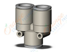 SMC KQ2U16-00A fitting, union y, KQ2 FITTING (sold in packages of 10; price is per piece)