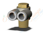 SMC KQ2Z08-02AS fitting, br uni male elbow, KQ2 FITTING (sold in packages of 10; price is per piece)