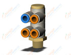 SMC KQ2ZD05-34AS fitting, dble br uni male elbo, KQ2 FITTING (sold in packages of 10; price is per piece)