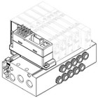 SMC SS5Y5-50RF2-02B-C8 manifold, NEW SY5000 MFLD***