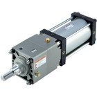 SMC CNST125TN-200K-D-XC14A cyl w/lock, alum.tube, boot, CNS FINE LOCK TIE ROD CYLINDER