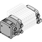 SMC VV5QC11-03C6SD0-S mfld, plug-in, w/o si unit, VV5QC11 MANIFOLD VQC 5-PORT