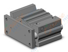 SMC MGPM63TN-50Z cyl, compact guide, slide brg, MGP COMPACT GUIDE CYLINDER