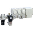 SMC IISA2CPR-3B5DLCE2 manifold for isa2, w/ctl unit, ISA2 AIR CATCH SENSOR