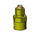 SMC KFH06B-03S fitting, male connector brass, KF INSERT FITTINGS