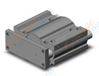 SMC MGPM100-125Z cyl, compact guide, slide brg, MGP COMPACT GUIDE CYLINDER