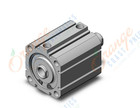 SMC NCDQ8WB200-100C cyl, compact, dbl act, dbl rod, NCQ8 COMPACT CYLINDER