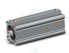 SMC CDQ2B40-100DCZ-A93L cylinder, CQ2-Z COMPACT CYLINDER