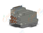 SMC SS5V1-10FD1-02D-N7-D mfld, plug-in, d-sub connector, SS5V1 MANIFOLD SV1000