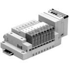 SMC SS5V1-16S3VD-08U-C4 mfld, plug-in w/si unit, SS5V1 MANIFOLD SV1000