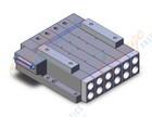 SMC SS5V4-10FD2-04B-03N mfld, plug-in, d-sub connector, SS5V4 MANIFOLD SV4000