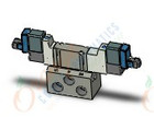 SMC SY3340-5LNZ-01 valve, dbl sol, base mt (dc), SY3000 SOL/VALVE, RUBBER SEAL