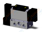 SMC VFR4200-5FZA-03 valve dbl plug-in base mount, VFR4000 SOL VALVE 4/5 PORT