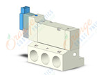 SMC VQZ2151-5M1-02 valve, base mount (dc), VQZ2000 VALVE, SOL 4/5-PORT***