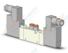 SMC VQZ2220R-5YZ1-C6 valve, body ported, din (dc), VQZ2000 VALVE, SOL 4/5-PORT