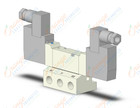 SMC VQZ2250-5YZ1-01T valve, base mount, din (dc), VQZ2000 VALVE, SOL 4/5-PORT