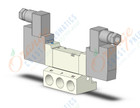 SMC VQZ2250-5YZ1-02-Q valve, base mount, din (dc), VQZ2000 VALVE, SOL 4/5-PORT