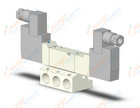 SMC VQZ2351-5YZ1-02 valve, base mount, din (dc), VQZ2000 VALVE, SOL 4/5-PORT