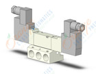 SMC VQZ2451-6Y1-02T valve, base mount, din (dc), VQZ2000 VALVE, SOL 4/5-PORT